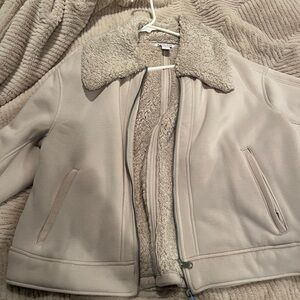 Athleta Women's Cream Sherpa-Lined Jacket Size L